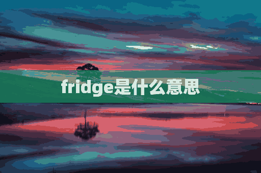 fridge是什么意思(fridge是什么意思英语翻译)